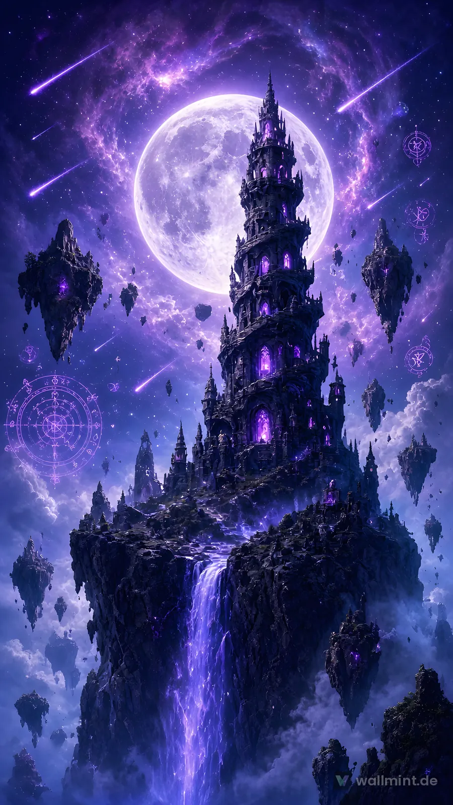 Moon Wizard Tower fantasy wallpaper – Phone 9:16 / 19.5:9 preview