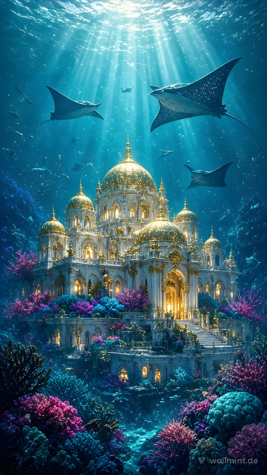 Sunken Palace fantasy wallpaper – Phone 9:16 / 19.5:9 preview